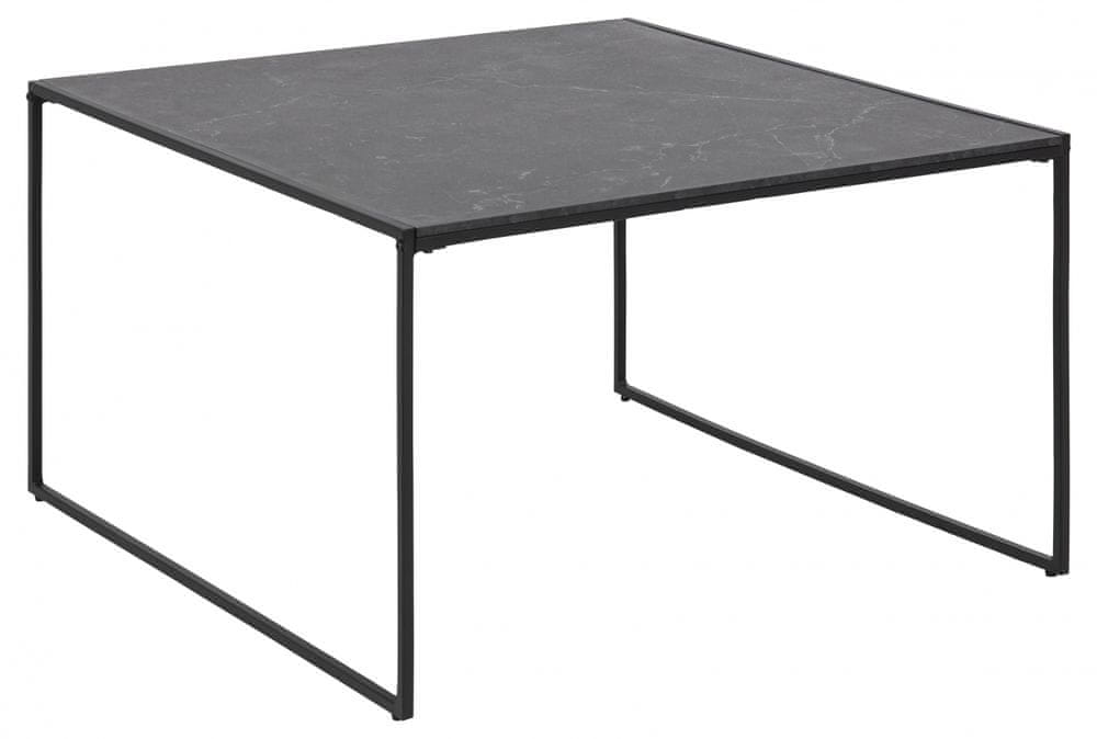 Design Scandinavia Konferenčný stolík Infinity, 80 cm, čierna